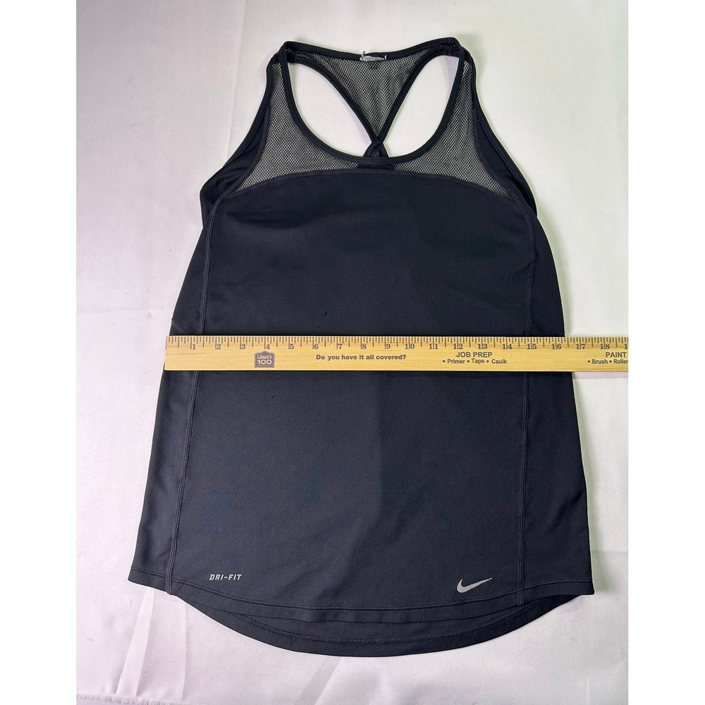 Nike Dri-Fit Tank Top Womens Small Black Racerback Mesh Training Athletic Retro - Picture 5 of 6